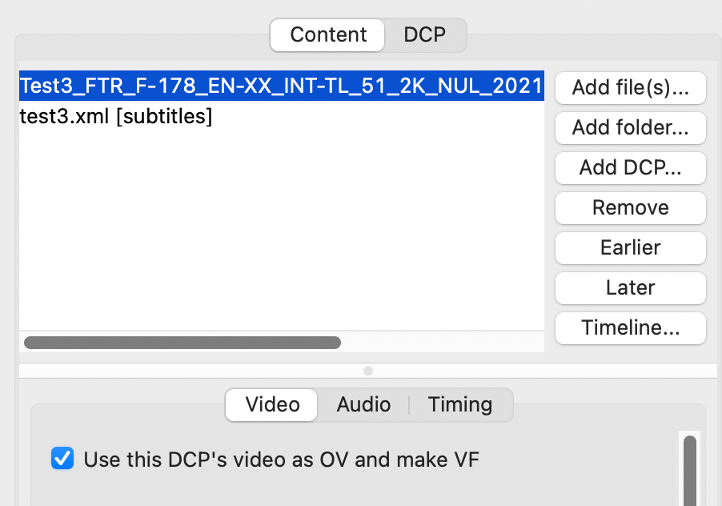 Use this DCPs video as OV and make DCP
