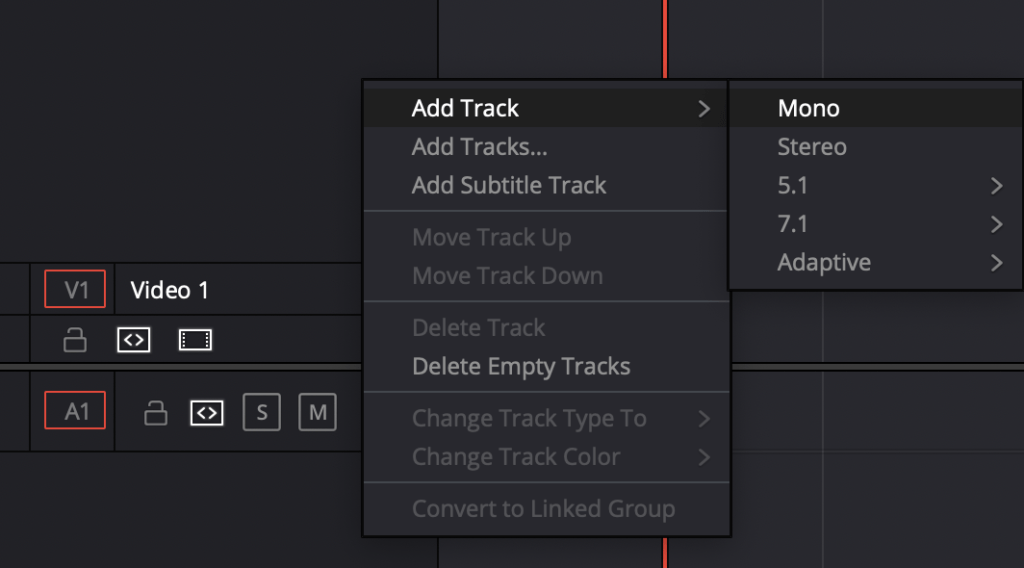 Add track mono